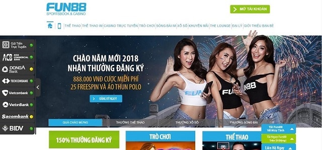 Nhà cái Fun88 sở hữu trang giao diện bắt mắt và thân thiện với người dùng