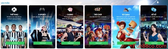 Fun 88 là một trong những nhà cái có hệ thống kho trò chơi cá cược phong phú đa dạng bậc nhất hiện nay